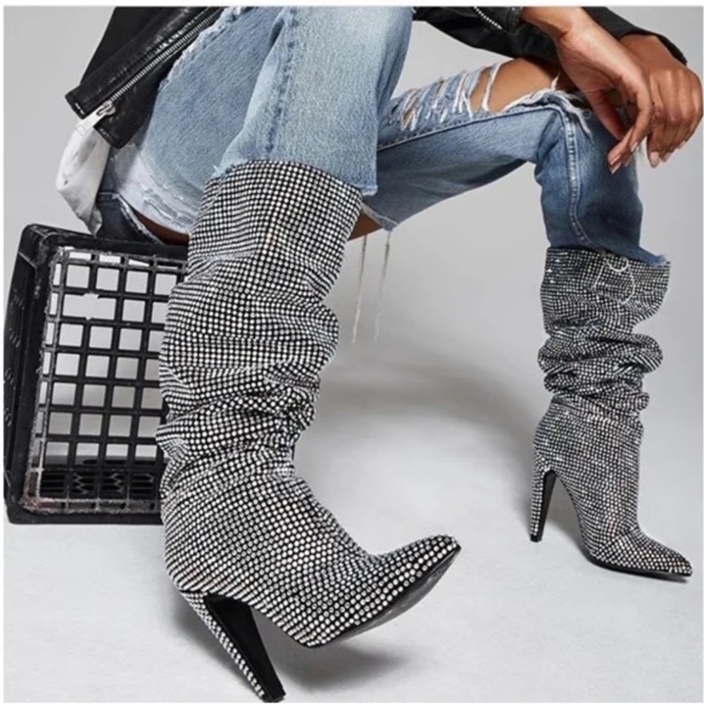 Steve Madden rhinestone boots - Picture 10 of 14